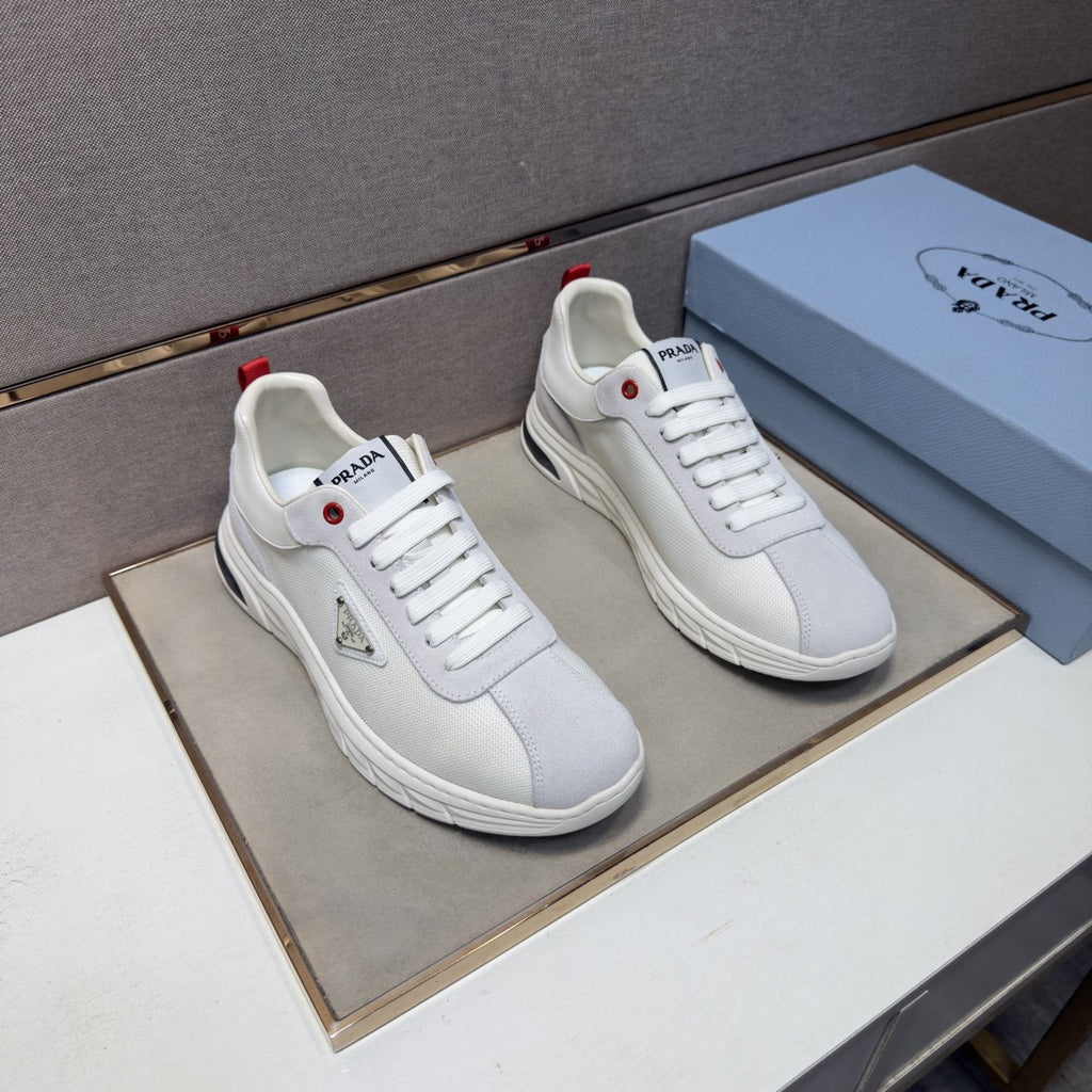 Prada Paneled Low-Top Sneakers