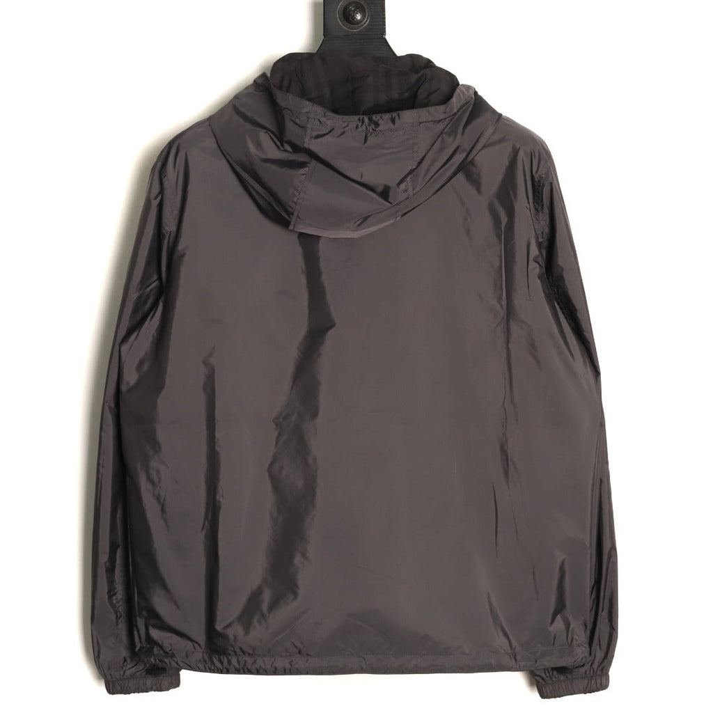 Burberry Reversible Check Hooded Jacket - Black and Charcoal