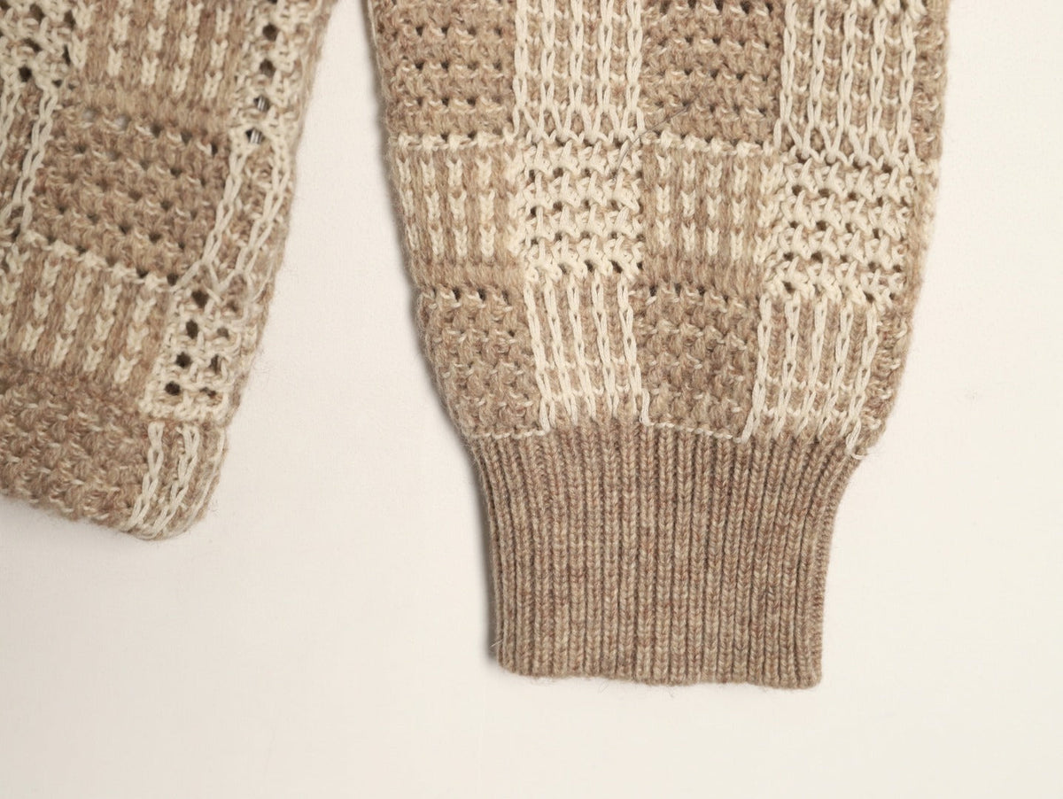 Louis Vuitton Checkered Jacquard Knit Cardigan
