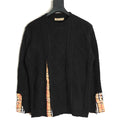 Burberry Layered-Look Check-Detail Crewneck Sweater - Black